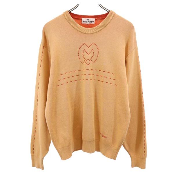 mila schon ミラショーン ウールブレンド 長袖 ニット M オレンジ系 セーター メンズ