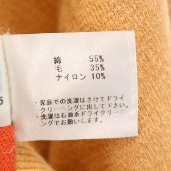 mila schon ミラショーン ウールブレンド 長袖 ニット M オレンジ系 セーター メンズ