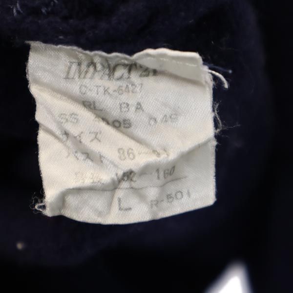 RALPH LAUREN ラルフローレン ウール 長袖 Vネック ニット L ネイビー系 セーター レディース