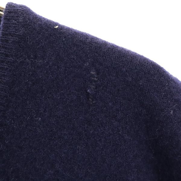RALPH LAUREN ラルフローレン ウール 長袖 Vネック ニット L ネイビー系 セーター レディース