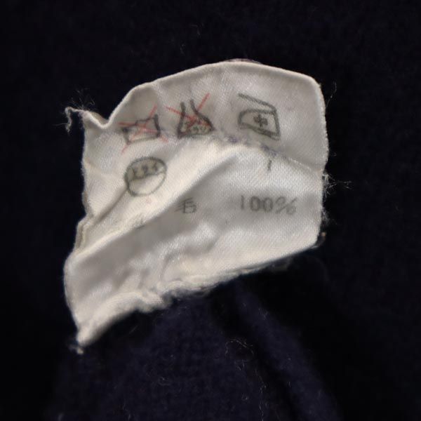 RALPH LAUREN ラルフローレン ウール 長袖 Vネック ニット L ネイビー系 セーター レディース