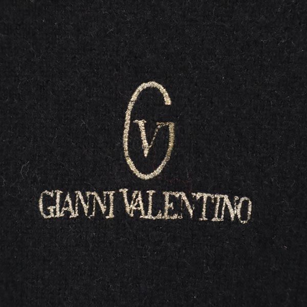 GIANNI VALENTINO ジャンニヴァレンチノ カシミヤ100% 長袖 ニット ブラック系 セーター メンズ
