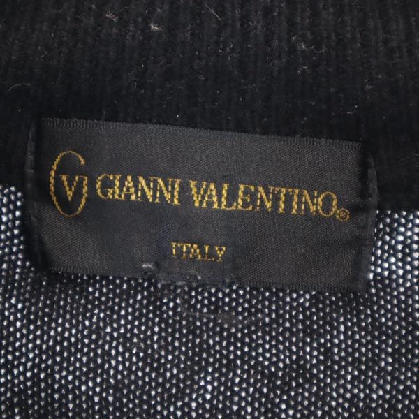 GIANNI VALENTINO ジャンニヴァレンチノ カシミヤ100% 長袖 ニット ブラック系 セーター メンズ