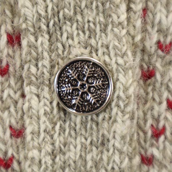 L.L.Bean エルエルビーン 80s ヴィンテージ ウールブレンド 総柄 長袖 ニット カーディガン M グレー系 レディース