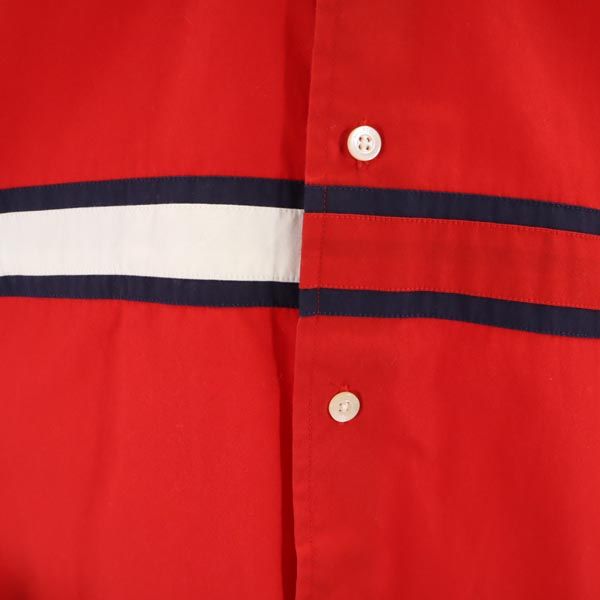 トミーヒルフィガー 長袖 ボタンダウンシャツ S レッド系 TOMMY HILFIGER メンズ