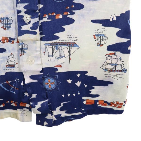 New Uinessa 70s ヴィンテージ 台湾製 総柄 長袖 シャツ M メンズ