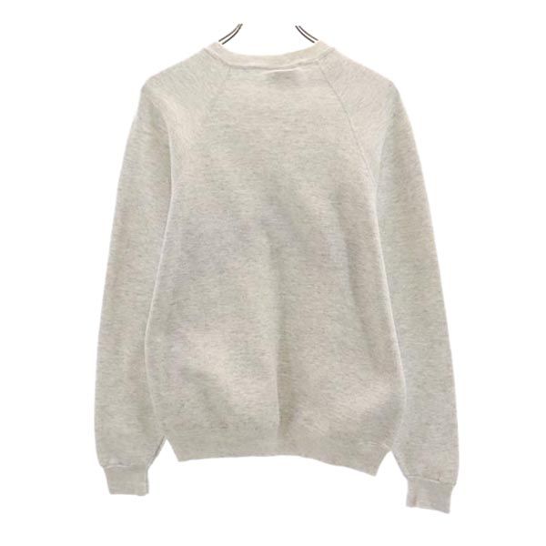 Lee リー 90s オールド USA製 プリント 長袖 スウェット トレーナー M グレー 裏起毛 メンズ