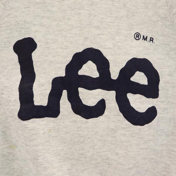 Lee リー 90s オールド USA製 プリント 長袖 スウェット トレーナー M グレー 裏起毛 メンズ