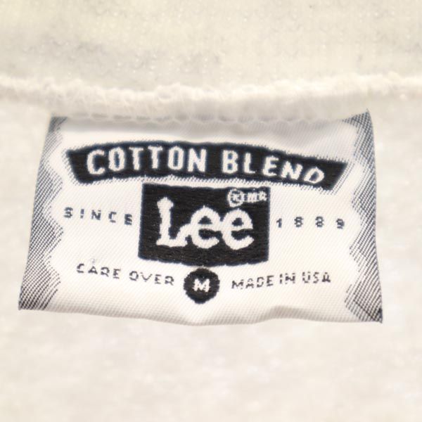 Lee リー 90s オールド USA製 プリント 長袖 スウェット トレーナー M グレー 裏起毛 メンズ