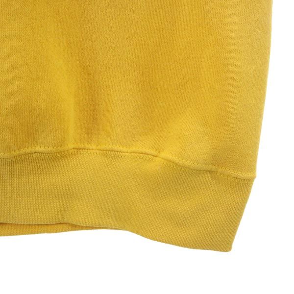 AMERICANINO アメリカニーノ 90s オールド USA製 プリント 長袖 スウェット トレーナー L（40－42） イエロー エドウィン 裏起毛 メンズ