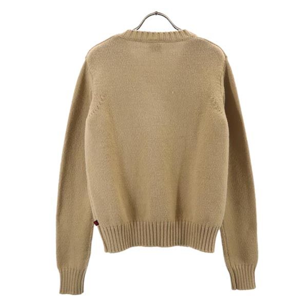 DOLCE&GABBANA ドルチェアンドガッバーナ イタリア製 ウールブレンド 長袖 Vネック ニット 44 ベージュ系 レディース