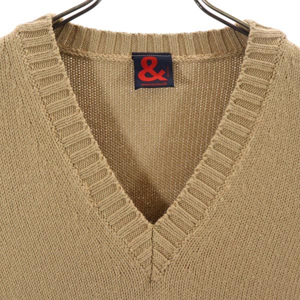 DOLCE&GABBANA ドルチェアンドガッバーナ イタリア製 ウールブレンド 長袖 Vネック ニット 44 ベージュ系 レディース