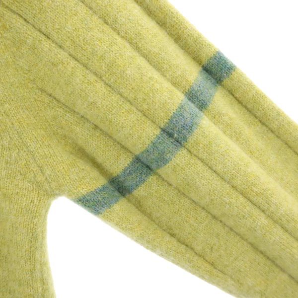 Paul Smith ポールスミス ウールブレンド 長袖 ハーフボタン ニット M イエロー系 セーター メンズ