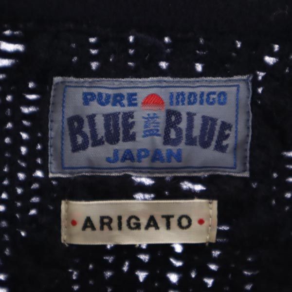 BLUE BLUE ブルーブルー 日本製 ウール 長袖 ニット ネイビー系 セーター ポケット レディース