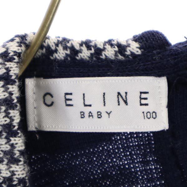 セリーヌ ウールブレンド 日本製 ワンピース 100 ネイビー CELINE キッズ