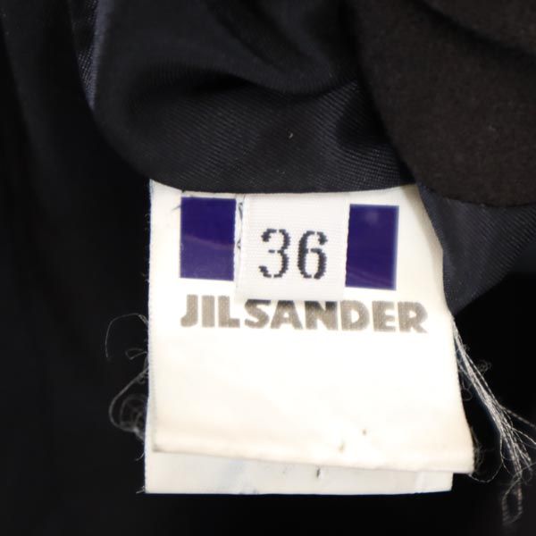 ジルサンダー ウールブレンド テーラードジャケット 36 黒 JIL SANDER レディース