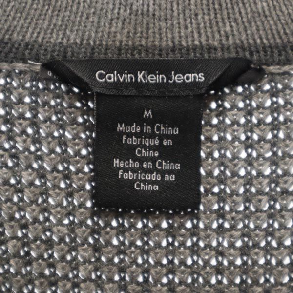 Calvin klein カルバンクライン 長袖 ジップ ジャケット M グレー メンズ