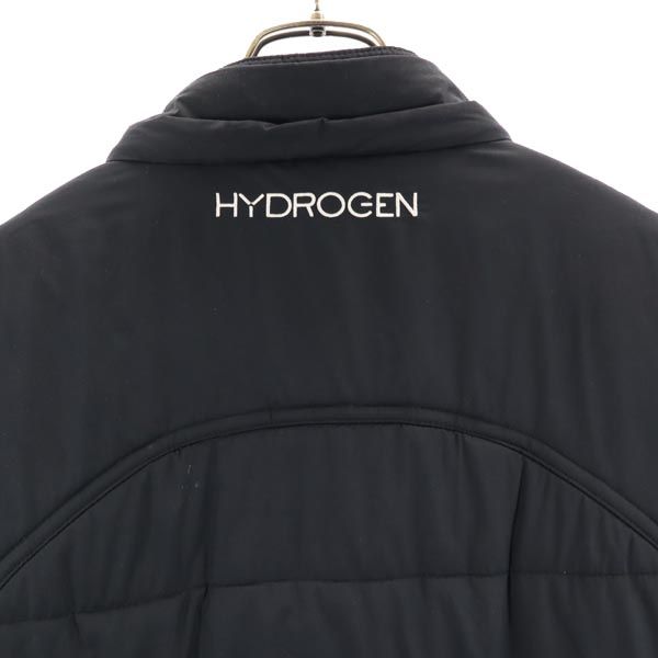 HYDROGEN ハイドロゲン ナイロン 長袖 中綿ジャケット XL ブラック系 ロゴ メンズ