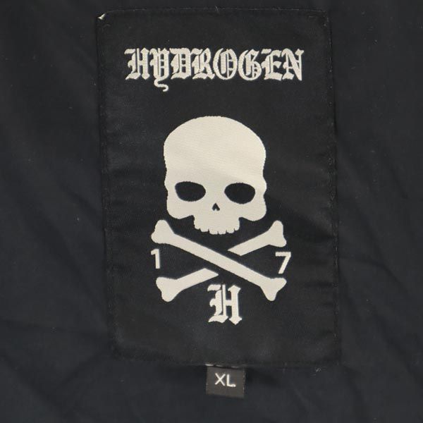 HYDROGEN ハイドロゲン ナイロン 長袖 中綿ジャケット XL ブラック系 ロゴ メンズ