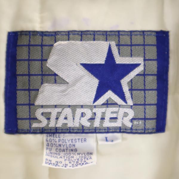 スターター 80s MLB ニューヨーク ヤンキース フード付き ヴィンテージ 長袖 スポーツジャケット L ネイビー STARTER メンズ