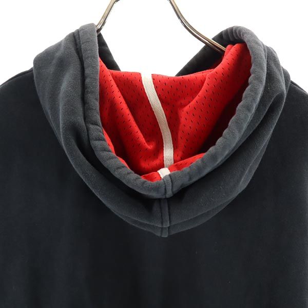 NIKE ナイキ オールド バスケットボール 長袖 スウェットパーカー XL ブラック ロゴ プルオーバー トレーナー メンズ