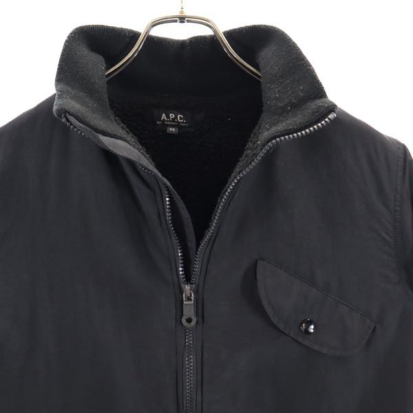 A.P.C. アーペーセー 長袖 ブルゾン XS ブラック 裏ボア 薄中綿 ジャケット メンズ
