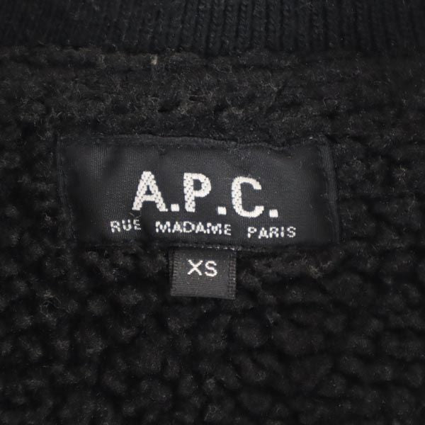A.P.C. アーペーセー 長袖 ブルゾン XS ブラック 裏ボア 薄中綿 ジャケット メンズ