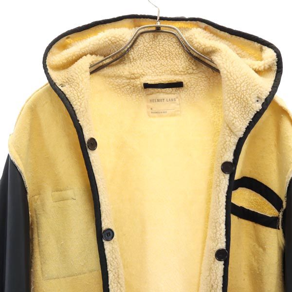 HELMUT LANG ヘルムートラング 90s イタリア製 オールド 本人期 長袖 ライナー ボアジャケット 46 ベージュ フード メンズ
