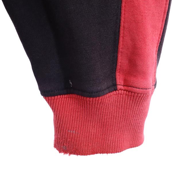 ポロバイラルフローレン 80s バックプリント ヴィンテージ 緑タグ ボーイズ 長袖 スウェット ジップジャケット L レッド系 Polo by Ralph Lauren メンズ