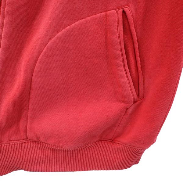 ポロバイラルフローレン 80s バックプリント ヴィンテージ 緑タグ ボーイズ 長袖 スウェット ジップジャケット L レッド系 Polo by Ralph Lauren メンズ