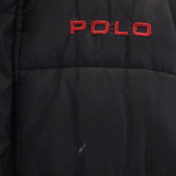 POLO SPORTS ポロスポーツ 中綿ジャケット M ブラック×レッド ラルフローレン メンズ
