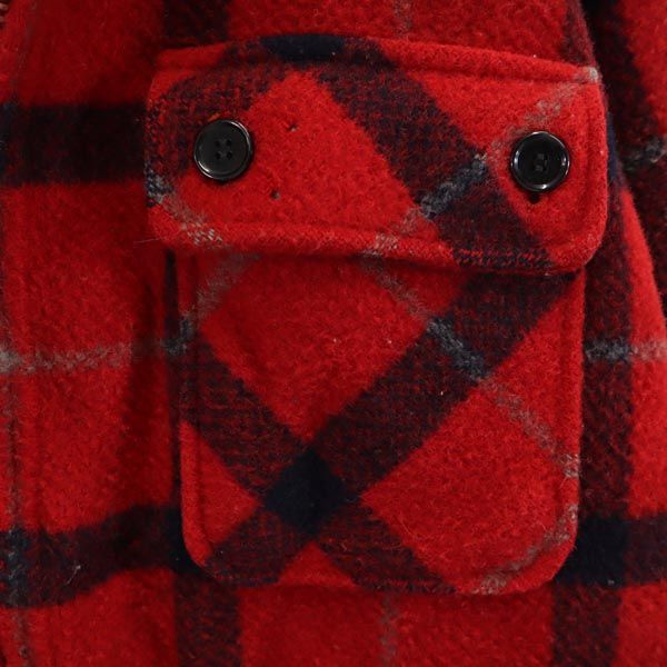 McGregor マックレガー フルジップ チェック柄 ジャケット M レッド×ブラック メンズ