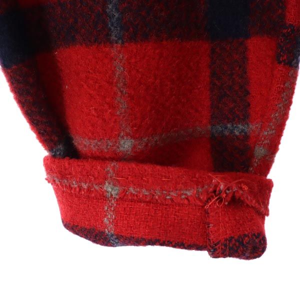 McGregor マックレガー フルジップ チェック柄 ジャケット M レッド×ブラック メンズ