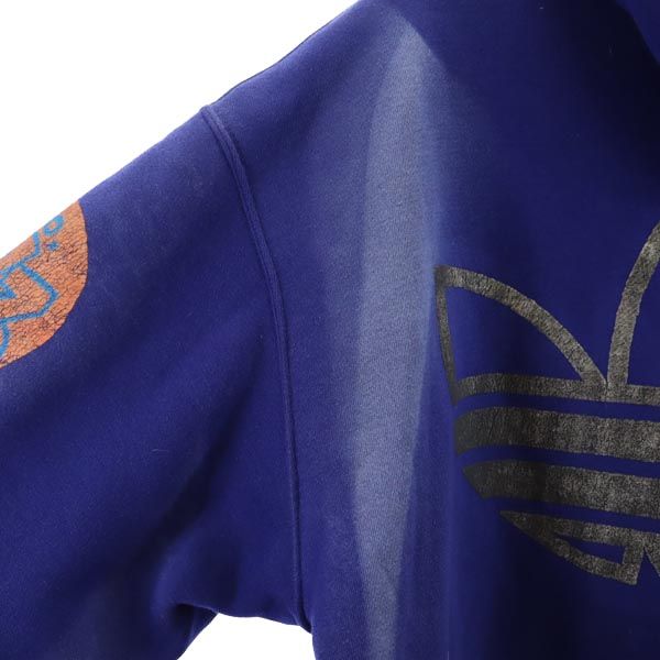 adidas アディダス 80s ボア デサント製 ヴィンテージ フードジャケット M ブルー デサント製 メンズ