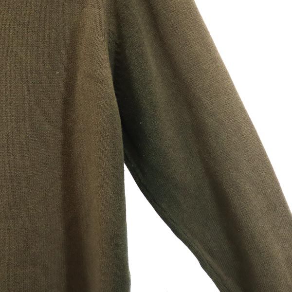 TOMMY HILFIGER トミーヒルフィガー 刺繍 長袖 ニット S カーキ系 メンズ