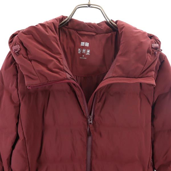 UNIQLO ユニクロ シームレス ダウンジャケット M ワイン 212-409124 レディース