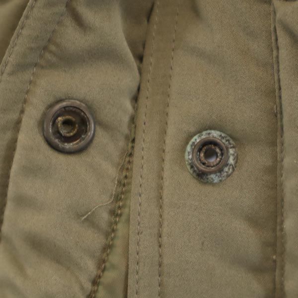 LANCEL ランセル バックロゴ ダウンジャケット M カーキ系 刺繍 レディース