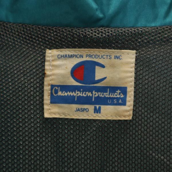 Champion チャンピオン 90s 日本規格 ナイロンジャケット M ブルー系 裏メッシュ ロゴ メンズ