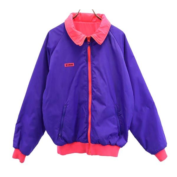 Columbia コロンビア アウトドア リバーシブル 中綿ジャケット L ブルー／ピンク系 メンズ