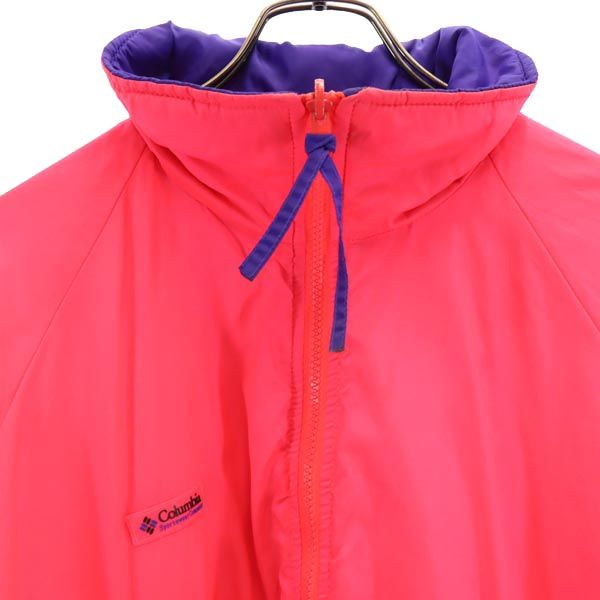 Columbia コロンビア アウトドア リバーシブル 中綿ジャケット L ブルー／ピンク系 メンズ