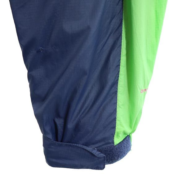 Columbia コロンビア アウトドア 中綿ジャケット XL ネイビー×グリーン フード メンズ