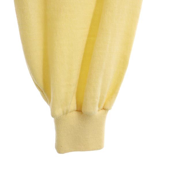 Munsing wear マンシングウェア 長袖 ニット カーディガン S イエロー系 ゴルフ ロゴ メンズ