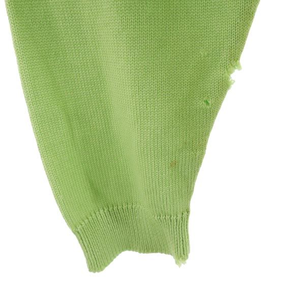 ESCADA エスカーダ 総柄 長袖 ニット 36 グリーン系 セーター メンズ