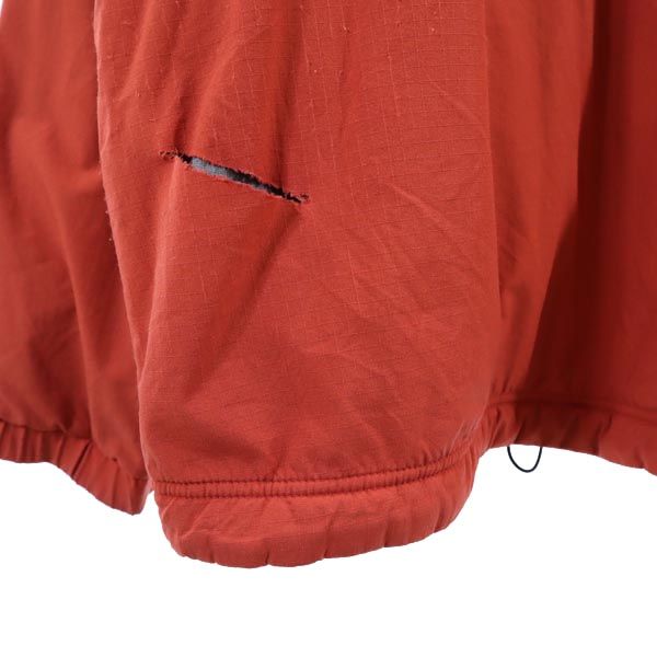 モンベル アウトドアジャケット M オレンジ系 mont-bell ロゴ刺繍 裏フリース メンズ