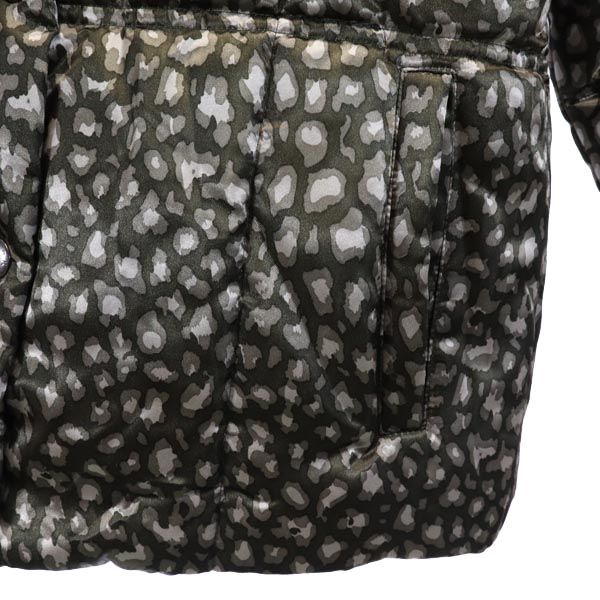 KRIZIA クリツィア レオパード 中綿ジャケット L ダークグリーン レディース