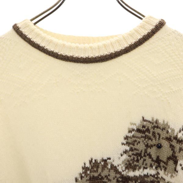 snowpeak スノーピーク ウール100％ アウトドア 長袖 ニット 38 ホワイト系 セーター メンズ