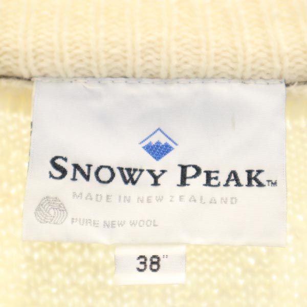 snowpeak スノーピーク ウール100％ アウトドア 長袖 ニット 38 ホワイト系 セーター メンズ