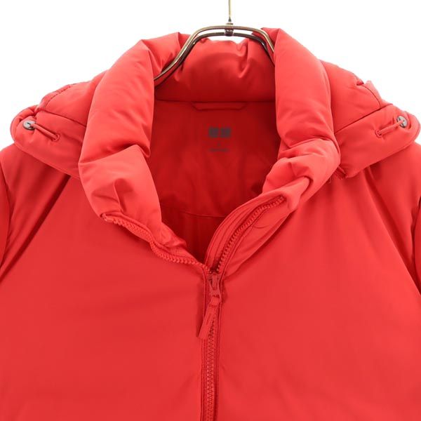 UNIQLO ユニクロ ハイブリット ダウンジャケット L レッド系 レディース