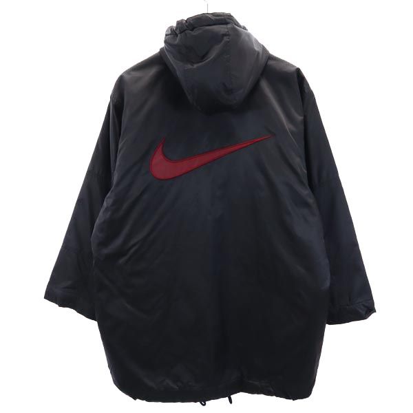 NIKE ナイキ 90s 00s オールド 白タグ バックスウォッシュロゴ 中綿コート L ブラック 白タグ キッズ