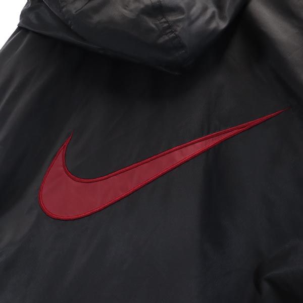NIKE ナイキ 90s 00s オールド 白タグ バックスウォッシュロゴ 中綿コート L ブラック 白タグ キッズ